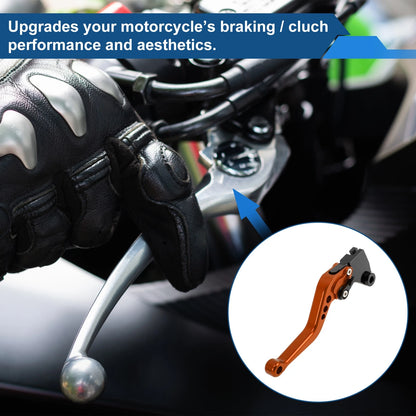 6 Position Adjustable Brake Clutch Levers for Kawasaki Ninja 400R (2011) Orange