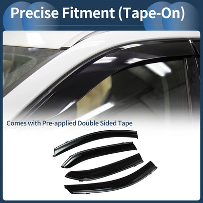 Window Deflectors for Chevrolet Equinox 2018 Side Window Vent Visors Black Set