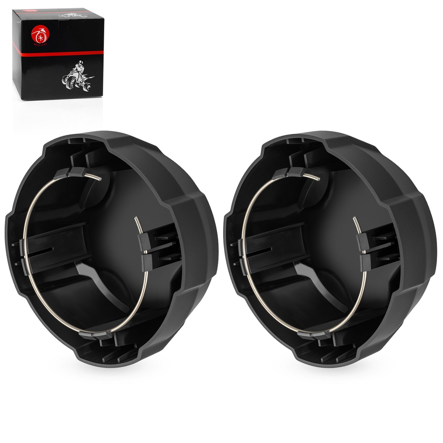 2X Rear Matte Black Rim Cap for Polaris Ranger Crew SP 570 (2022–2025)