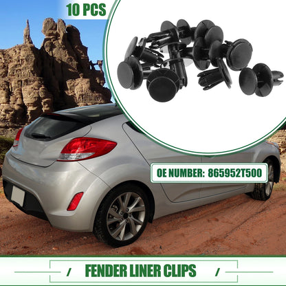 Fender Liner Clips for Hyundai Veloster (2012–2021) No. 865952T500, 10 Pcs