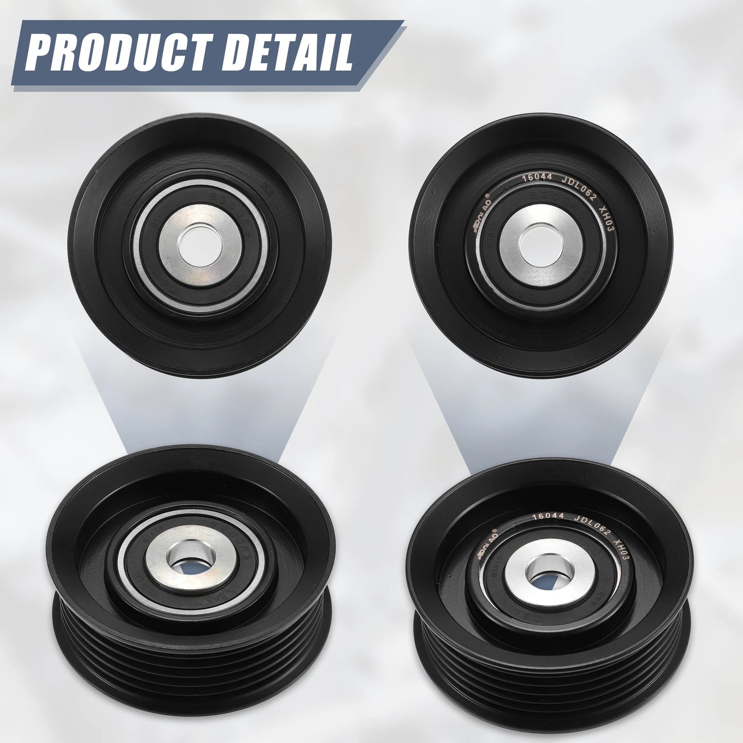 Drive Belt Idler Pulley for Toyota 4Runner 4.7L (2003–2009) 16604-50030