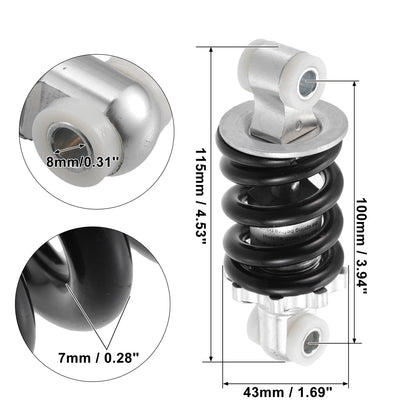 Rear Shock Absorber 100mm 750lbs for Scooter Dirt Bike ATV (Silver Tone)