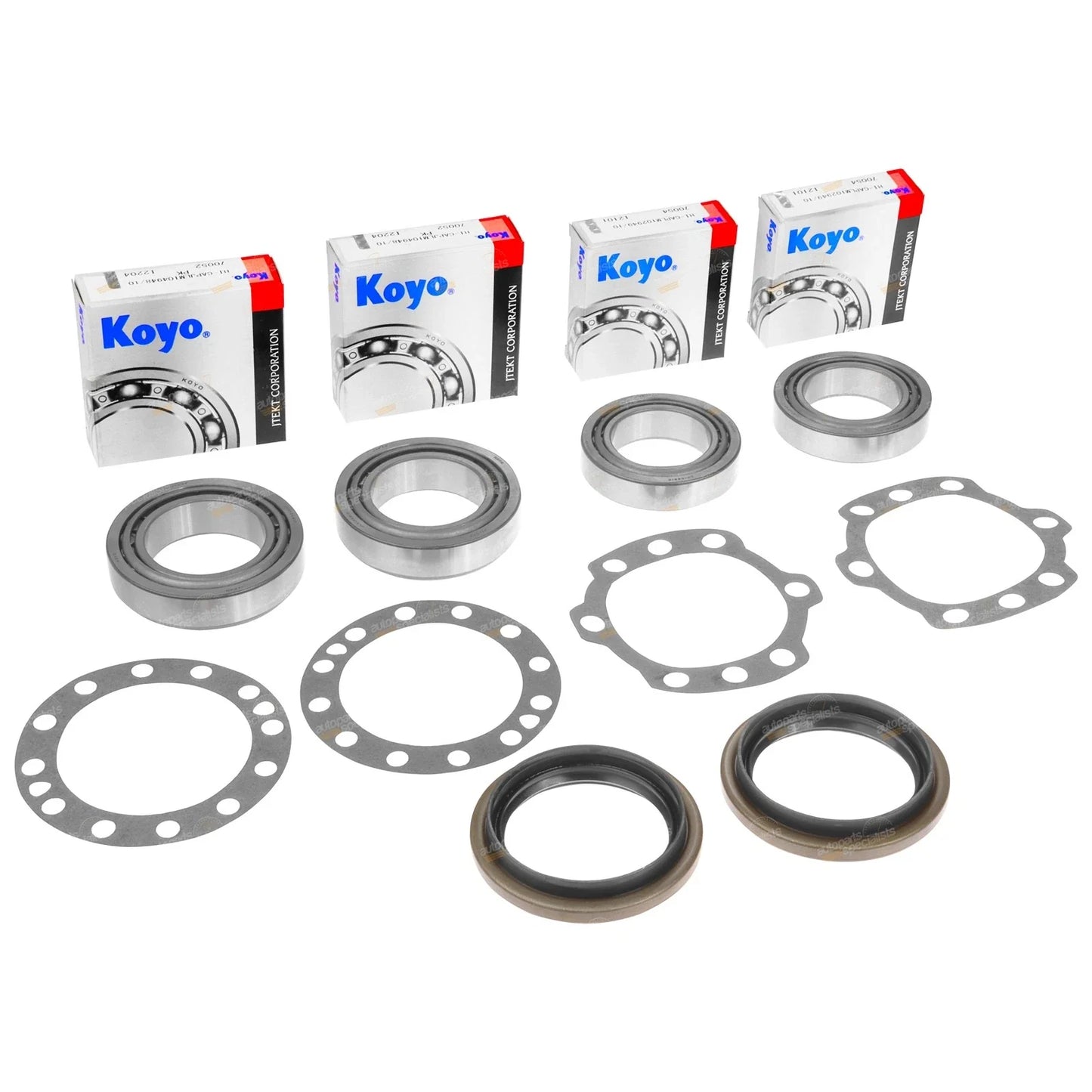 2 x Rear Japanese Wheel Bearing Kits + Grease for Landcruiser 78 79 Series