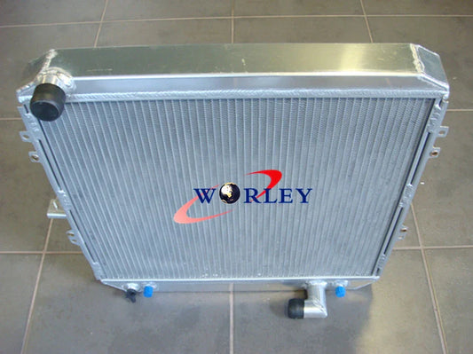 50MM Aluminum Radiator + Blue Hose for Toyota Hilux LN130 Diesel (1988-1997)