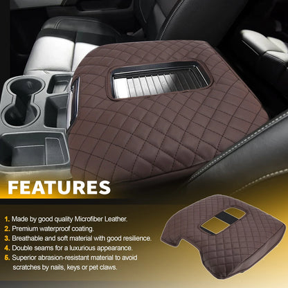 Center Console Lid Armrest Cover Trim for Chevy Silverado GMC Sierra (2014–2018)