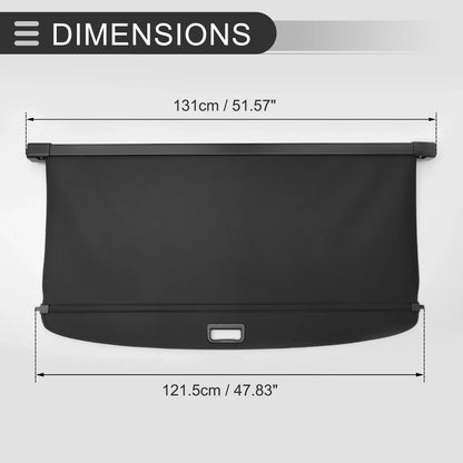 Retractable Cargo Cover for Mercedes-Benz ML-Class 2006-2011 Gloss Black