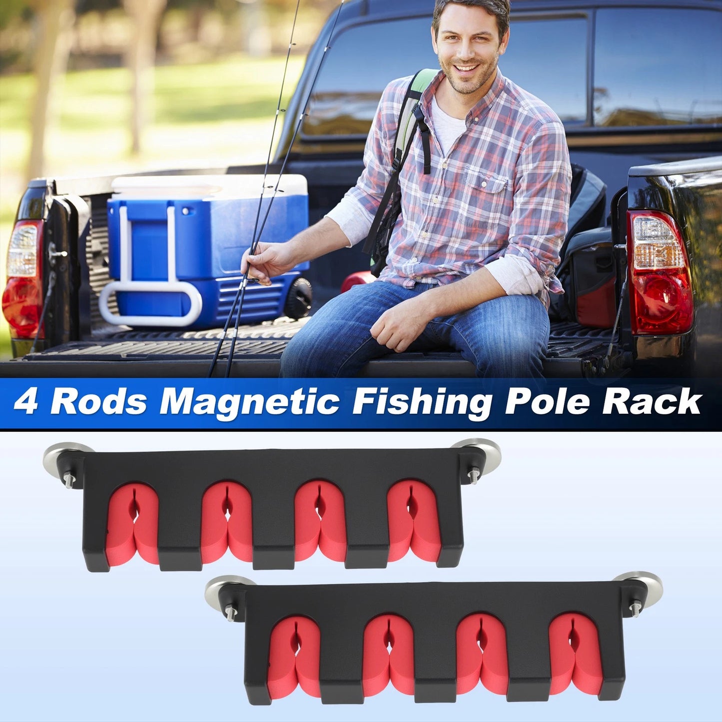 2X Magnetic Fishing Rod Holder for Universal Use