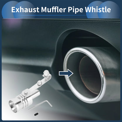 Turbo Sound Exhaust Muffler Pipe Whistle for Universal Fit (1 Set)