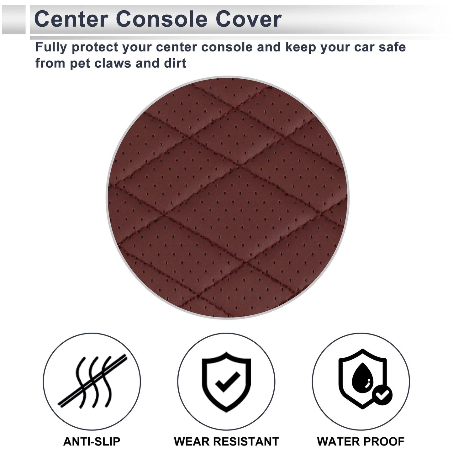 Center Console Cover with Storage Bag for BMW 5 Series (2018–2023) Red