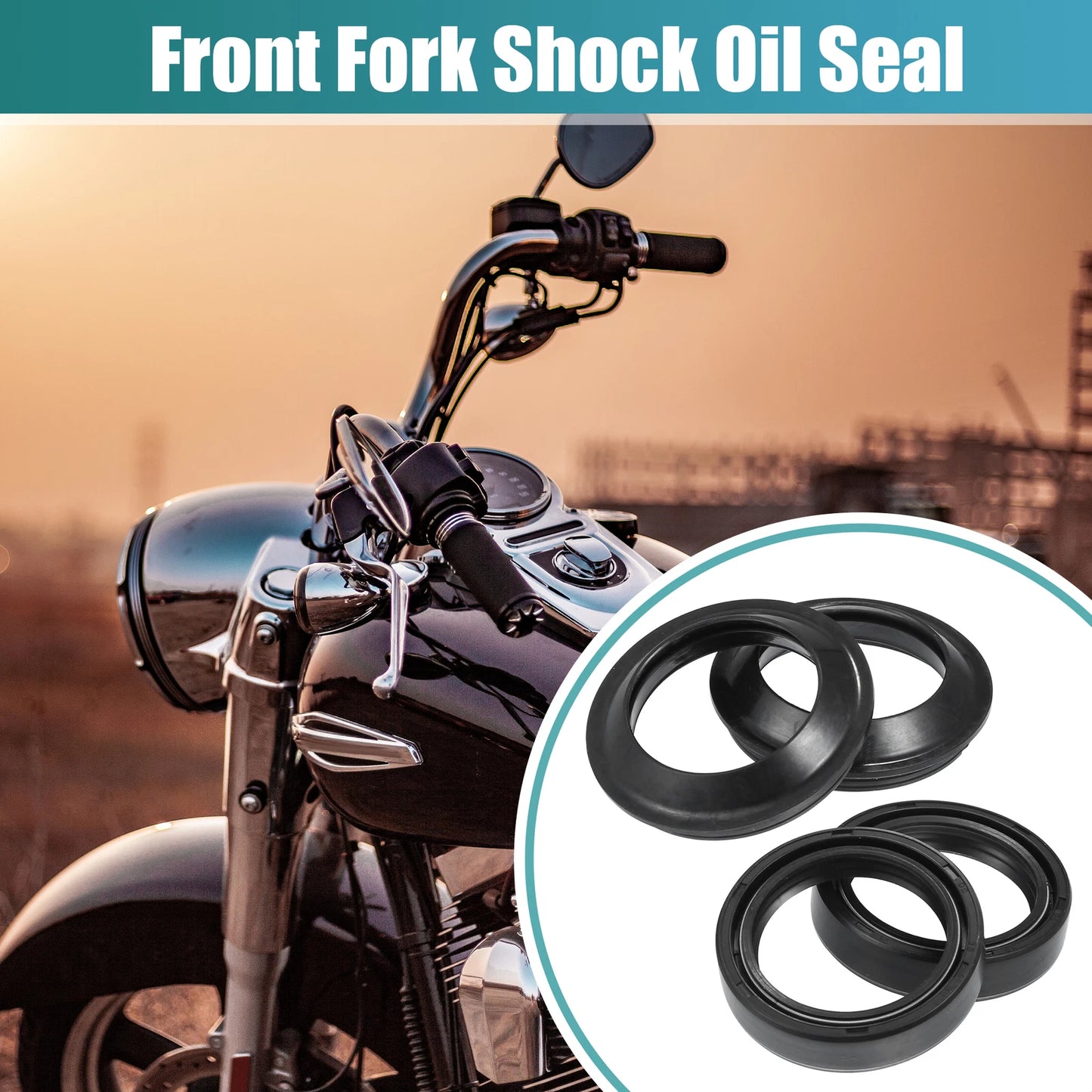 Set of 2 Fork Shock Oil Seal Dust Seal for Yamaha FZX750 (1986–1990)