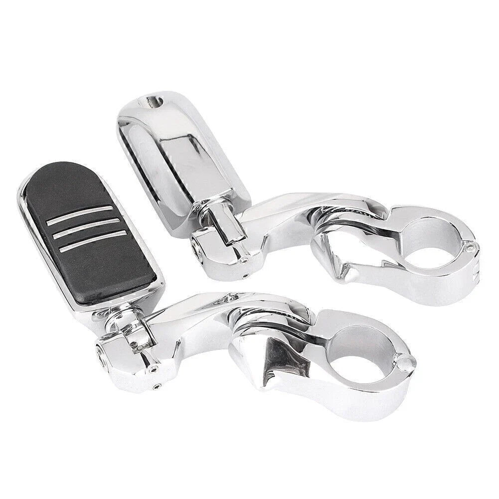 1-1/4" Adjustable Engine Guard Highway Foot Pegs for Harley