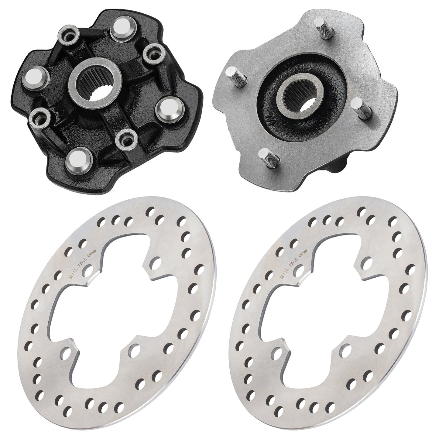 Set of 2 Front Wheel Hubs for Honda Rancher 420 Foreman 500 (2007–2019)