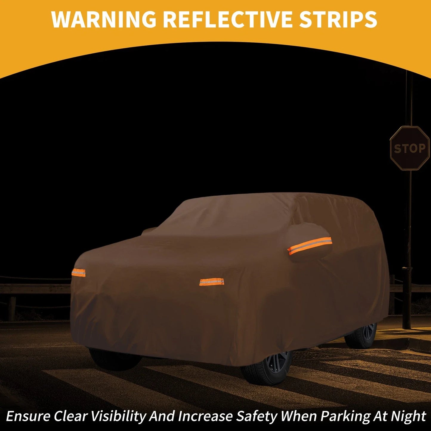 Waterproof All Weather Car Cover for Lexus TX - Orange Cotton with Zipper