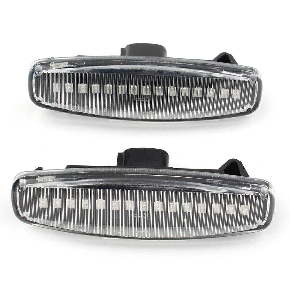 Clear LED Sequential Side Marker Lights for Infiniti EX25 M35 Q60 Q70 QX50 (2008-2020)