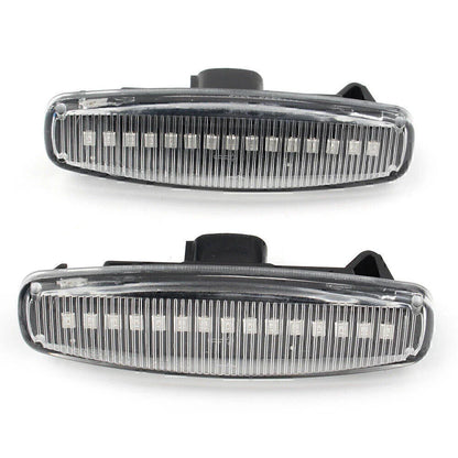 Clear LED Sequential Side Marker Lights for Infiniti EX25 M35 Q60 Q70 QX50 (2008-2020)