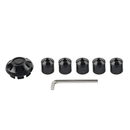Black Front Hubcap Screw Wheel Cover for Vespa Primavera/Sprint 150 (13-21)