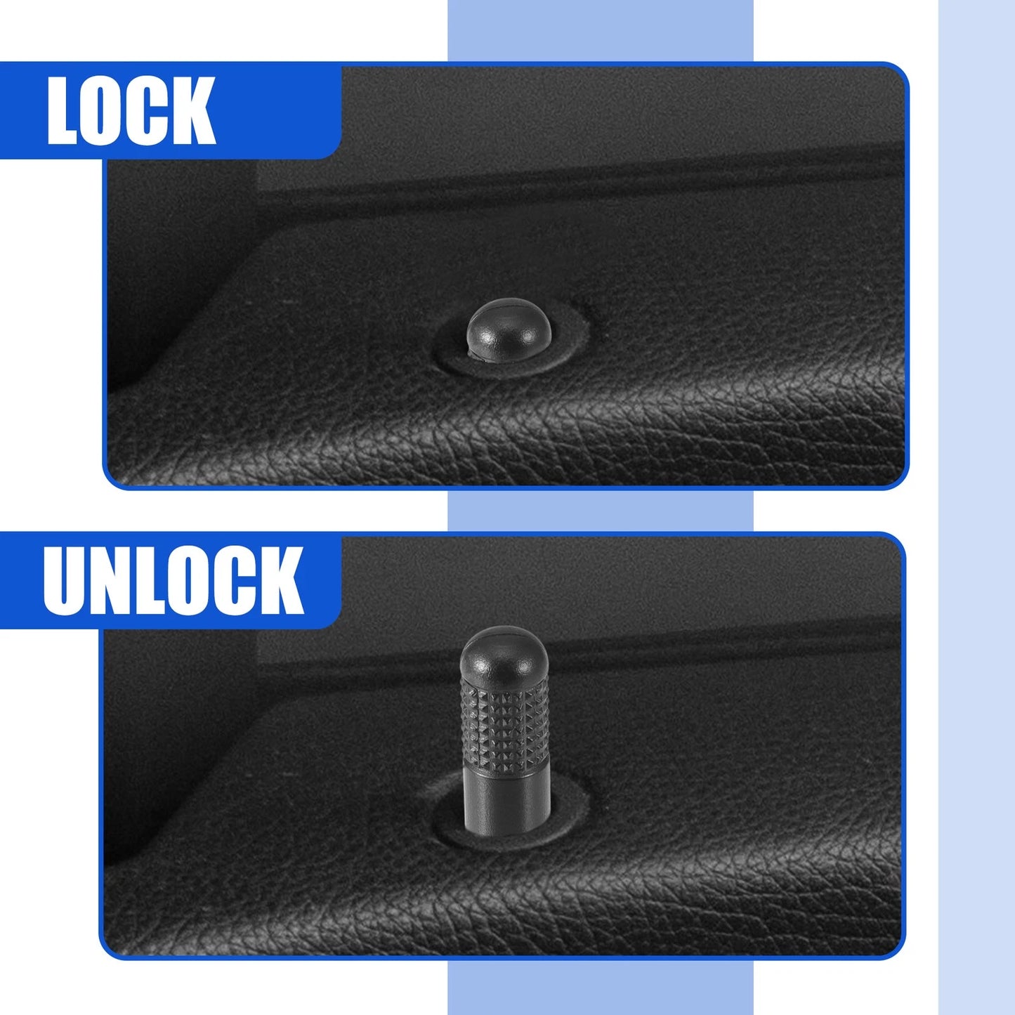 2X Door Lock Rod Knob Black for Honda Accord (2003–2007) No.72137-SDA-A00ZA
