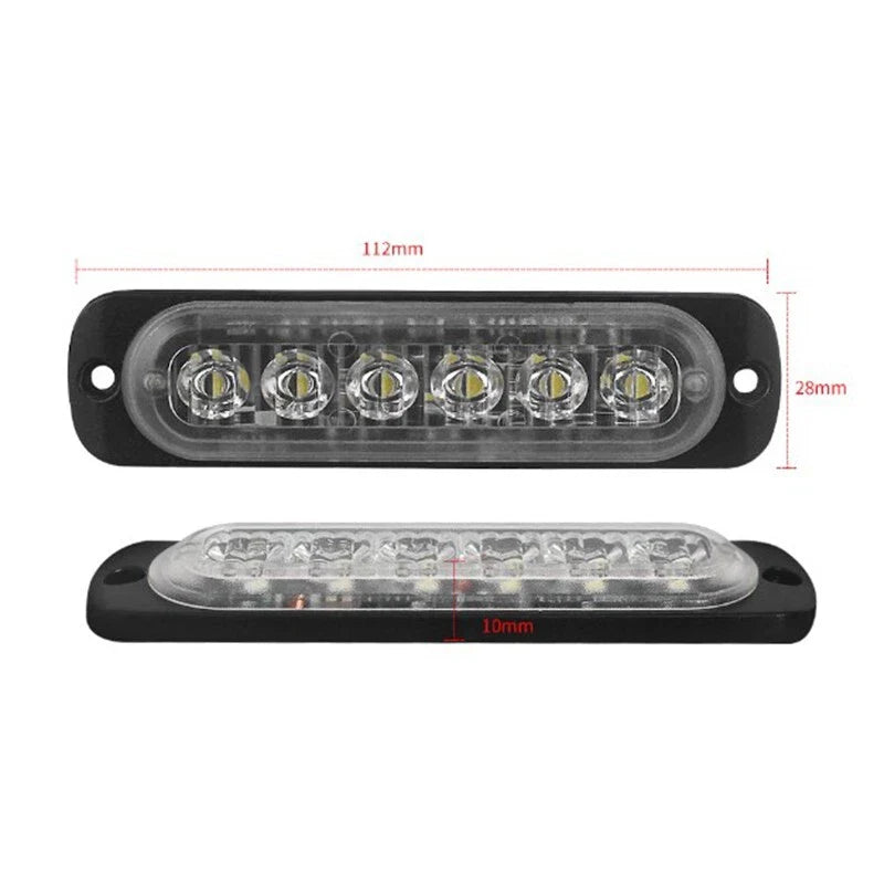 2 x 12V Off-Road Fog Lamp LED Work Light Flood Light Accessory for Universal