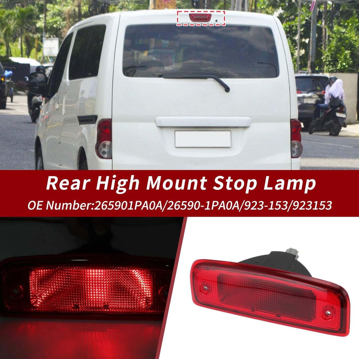 LED Third Brake Light for Nissan NV1500 NV2500 (2012–2019) No. 265901PA0A