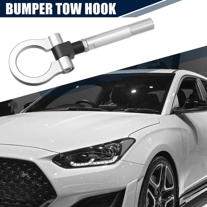 Silver Round Front Rear Bumper Tow Hook Screw for Hyundai Veloster (2012-2017)