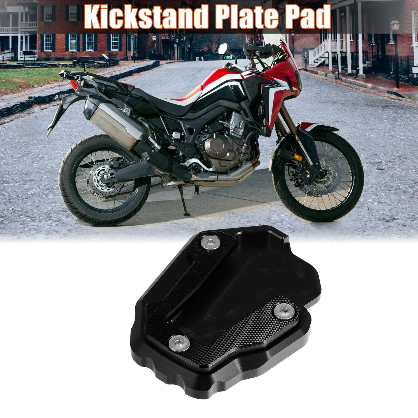 Motorcycle Side Stand Pad for Honda CRF1000L (2017-2020) - Black