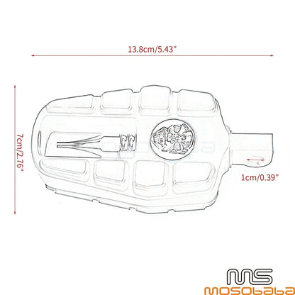 Zombie Skull Style Foot Pegs for Harley Dyna FLH (Universal)
