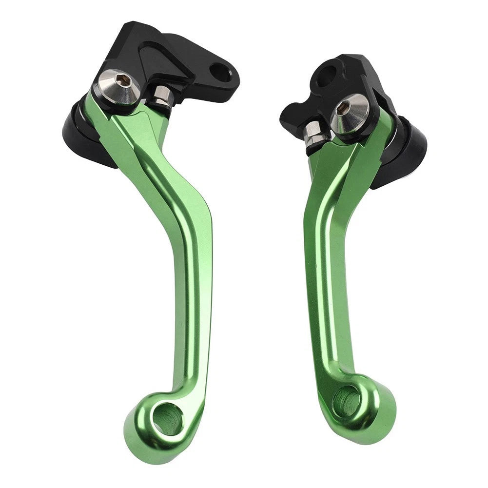 CNC Pivot Brake Clutch Levers for Kawasaki KX80 KX100 (1994–1996) Green