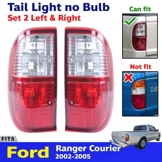 Tail Lights Lens Cover Rear Lamp Housing L+R Fits 2002-05 Ford Ranger Ute Truck
