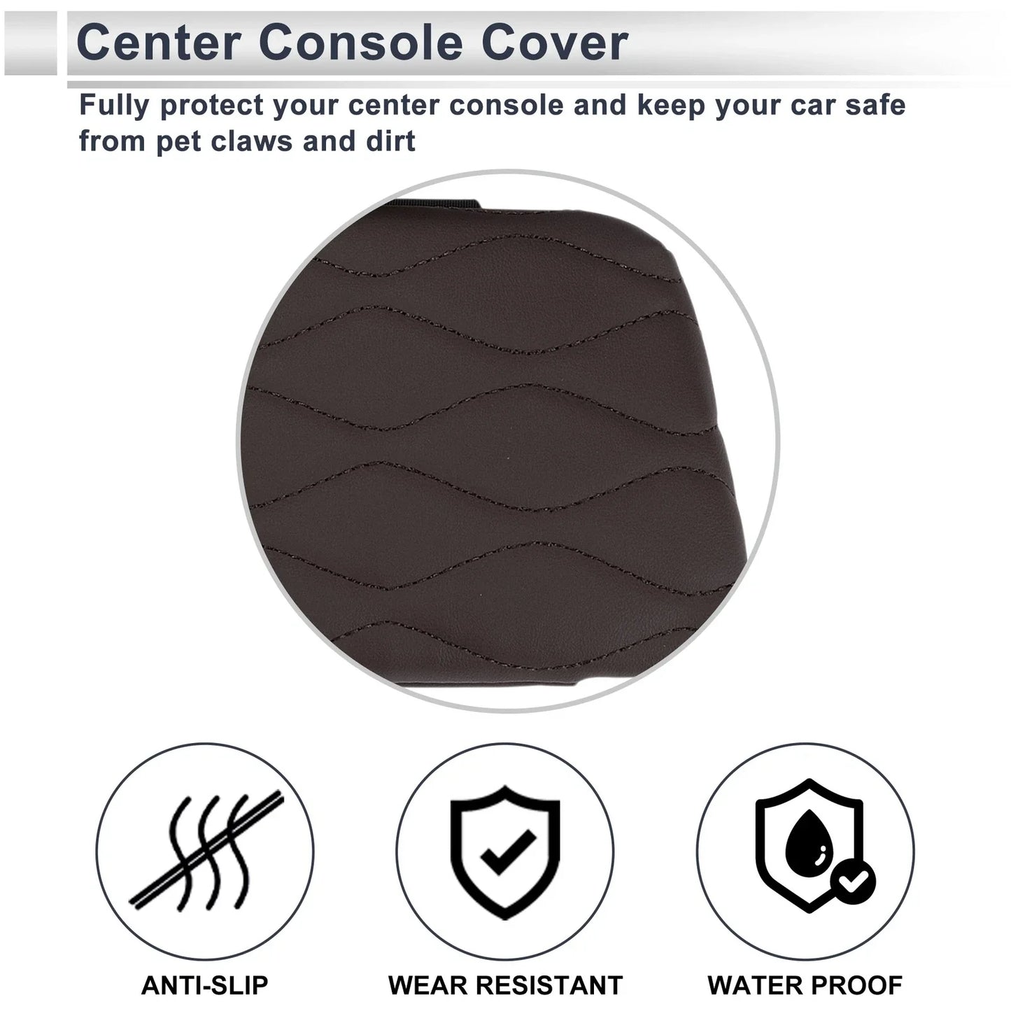 Center Console Cover with Storage Bag for BMW X5 G05 (2019 - 2023) Dark Brown