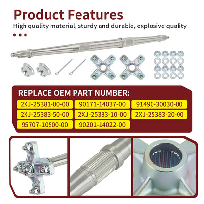 Rear Axle Shaft & Wheel Hubs for Yamaha Blaster (1988–2002)