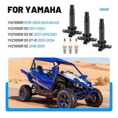 Ignition Coils + Spark Plug for Yamaha YXZ1000R (2016–2024)