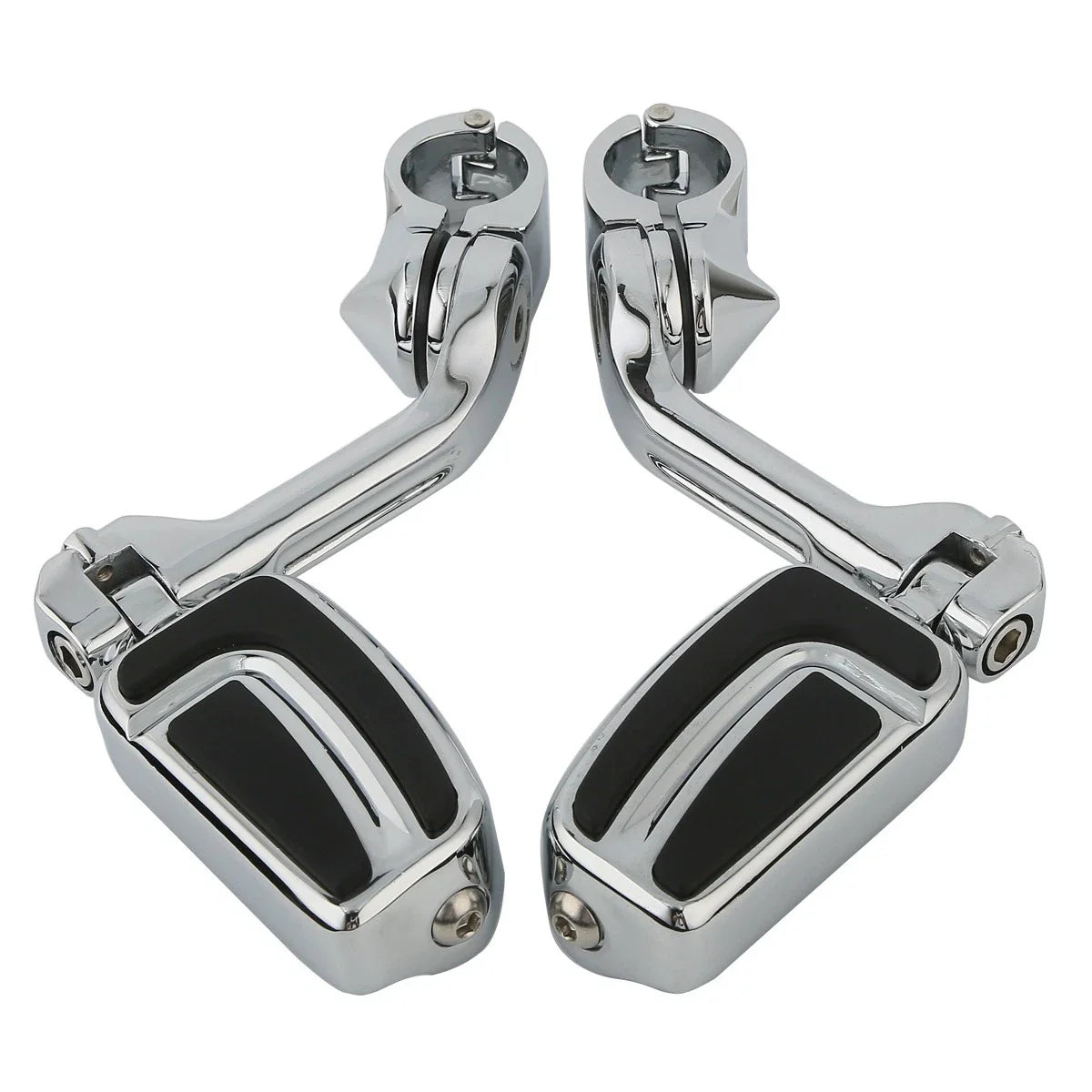 1-1/4" Long Angled Highway Bar Engine Guard Footpegs for Harley