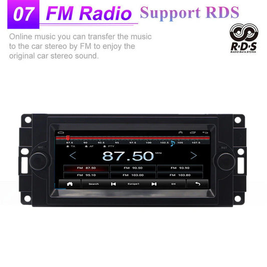 6.8" Android 13 Stereo Radio GPS Navi OBD RDS for Jeep Ram Dodge Chrysler