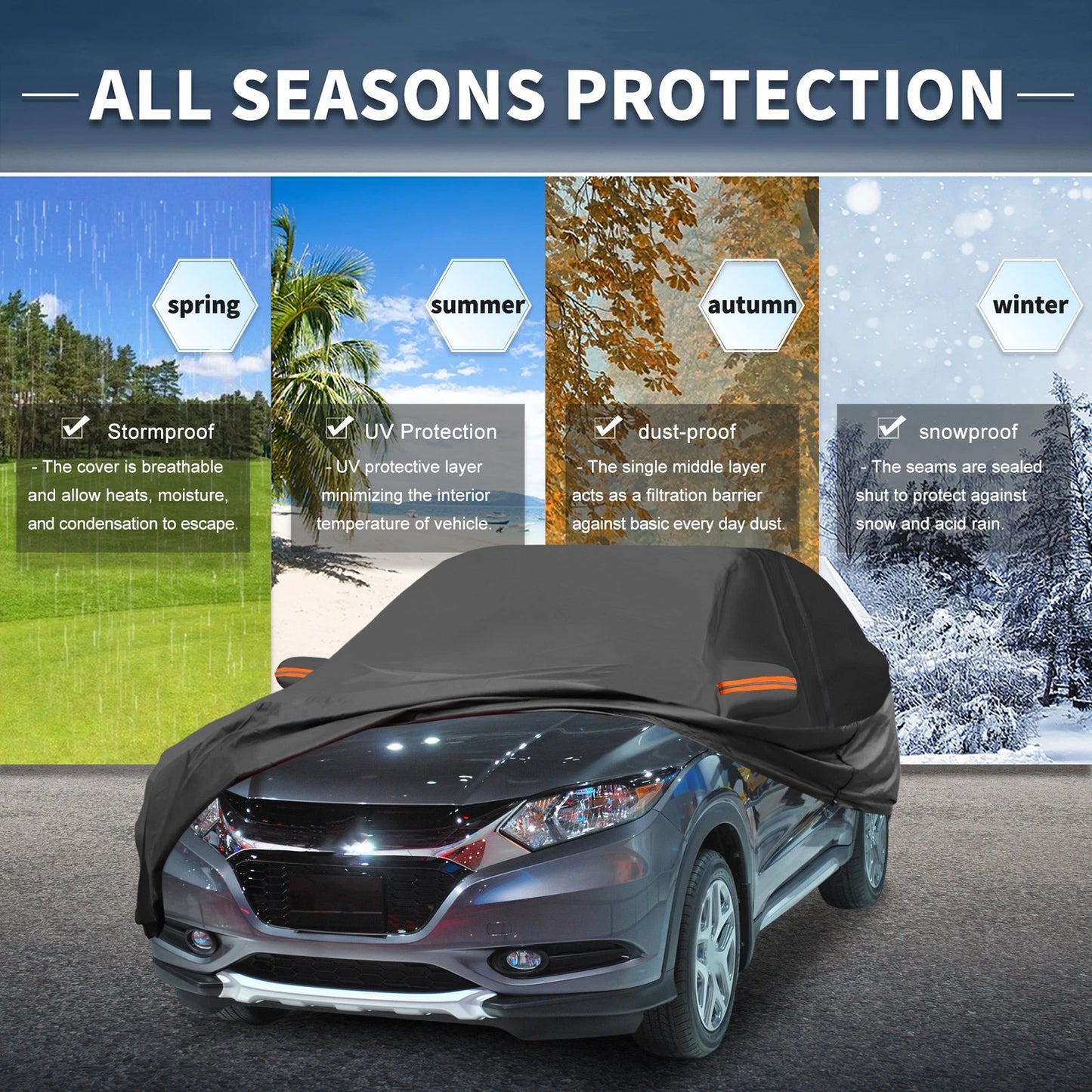 Waterproof 210D-PU Car Cover for Honda HR-V (2016–2023)