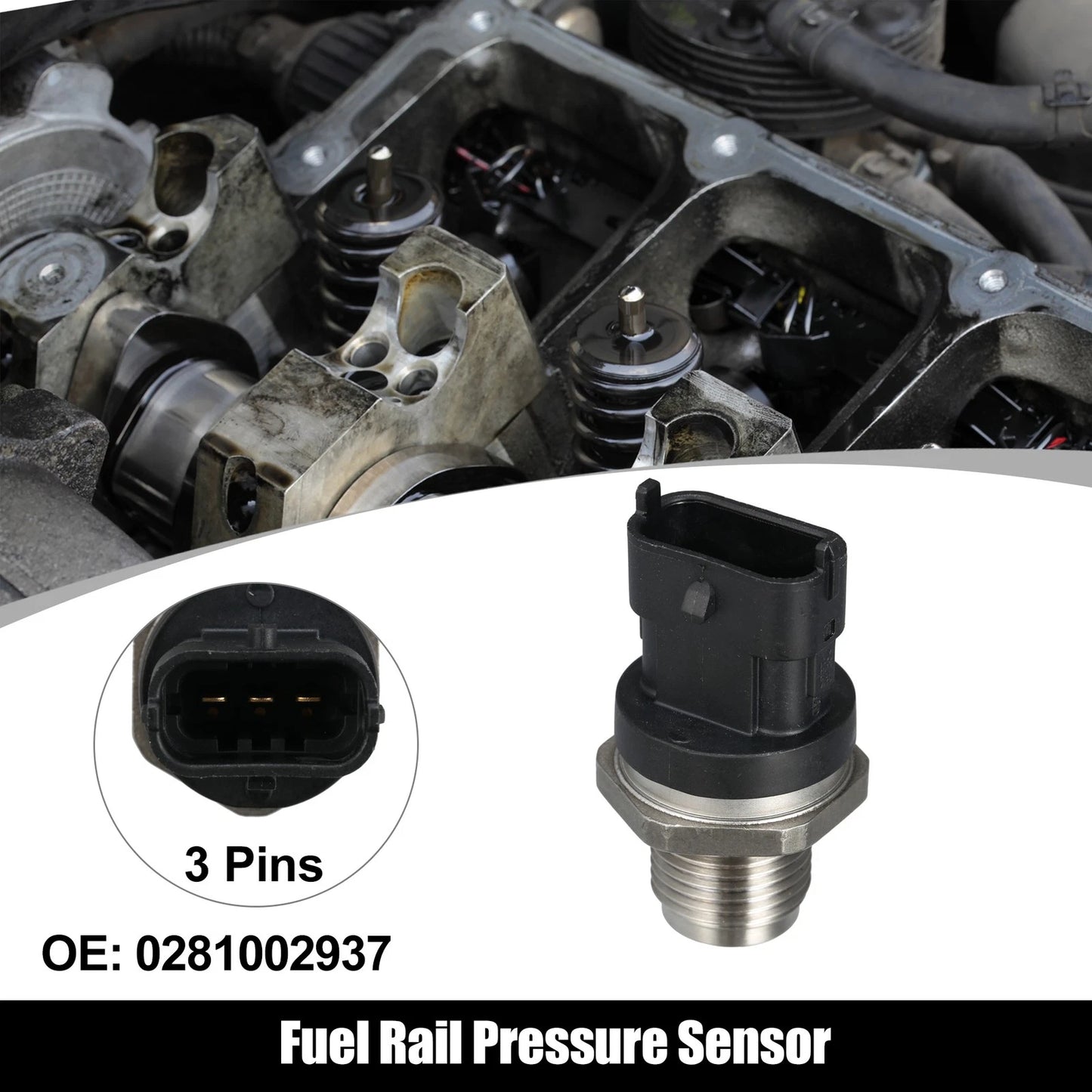 Fuel Rail Pressure Sensor 0281002937 for Ford