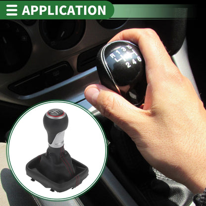 6 Speed Shift Knob with Cover for Audi A3 8P (2003–2013) Matte Red Black