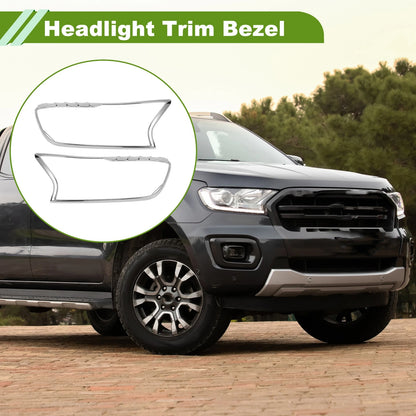 Set of 2 Headlight Trim Bezels for Ford Ranger (2015–2021)