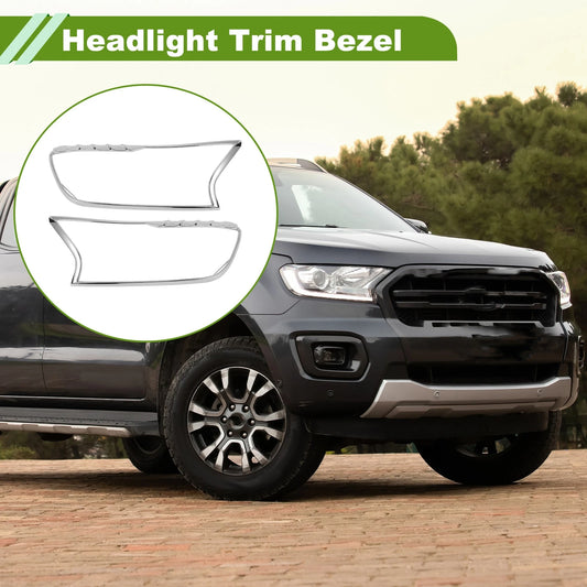 Set of 2 Headlight Trim Bezels for Ford Ranger (2015–2021)