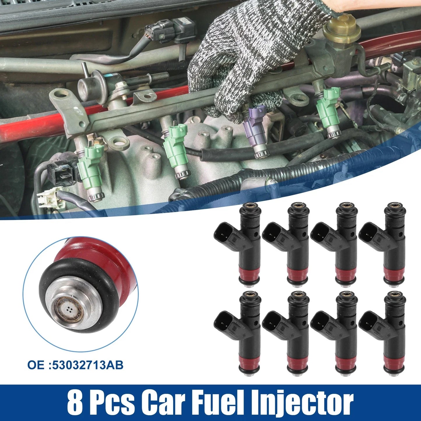 8pcs Fuel Injector Nozzle for Dodge Durango 5.7L V8 (2004-2008)