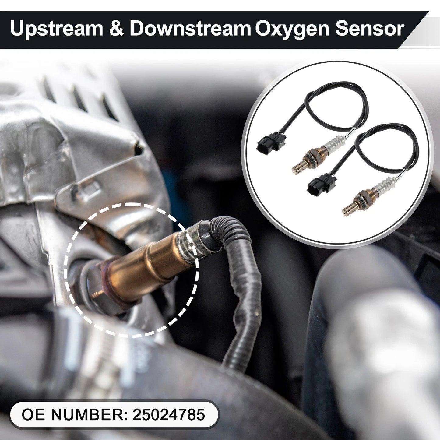 Set of 2 Upstream & Downstream Oxygen Sensors for Honda Accord V6 (2008–2011) No. 250-24785