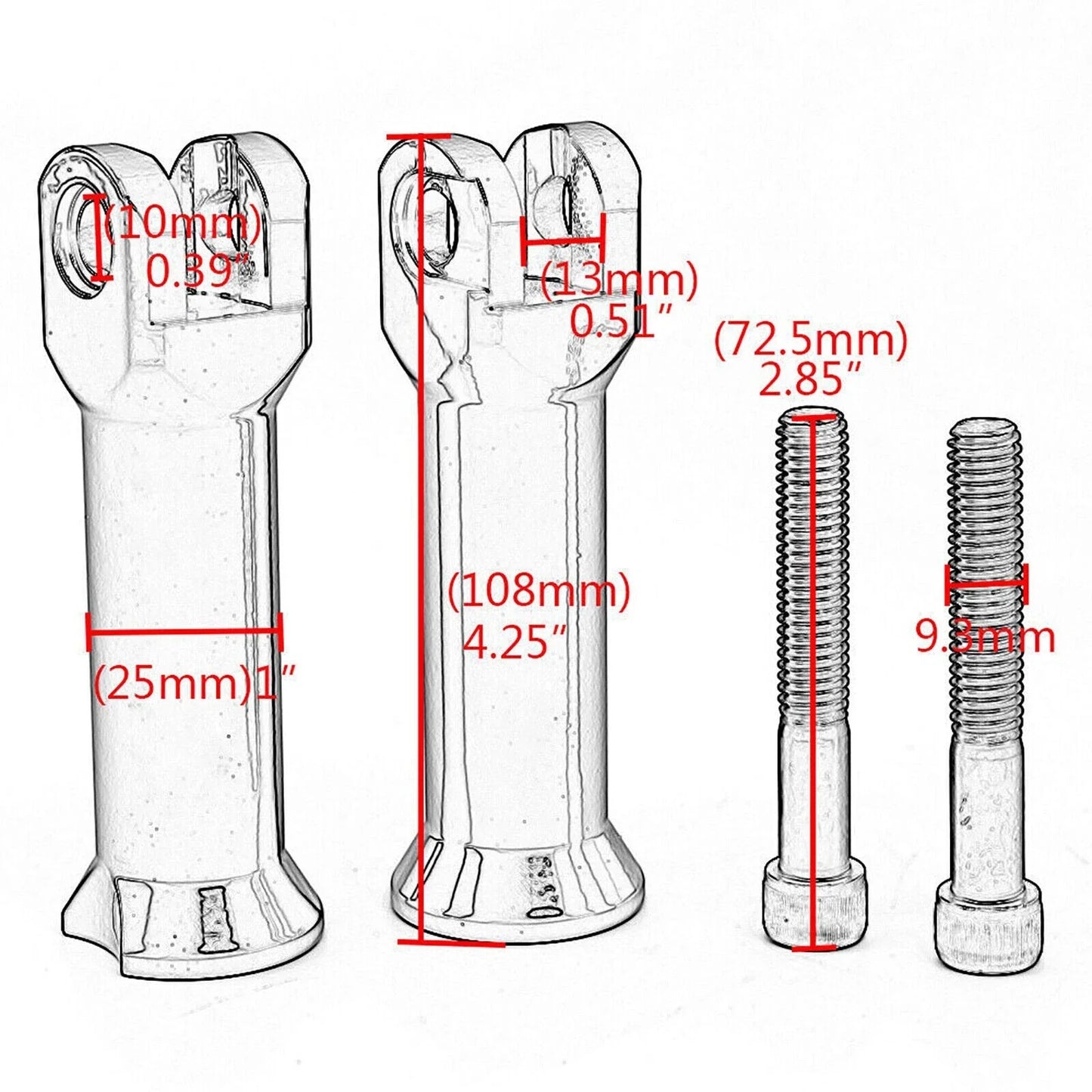 Passenger Foot Pegs Support Mounts for Harley Softail Low Rider FXLR (2018-2023)