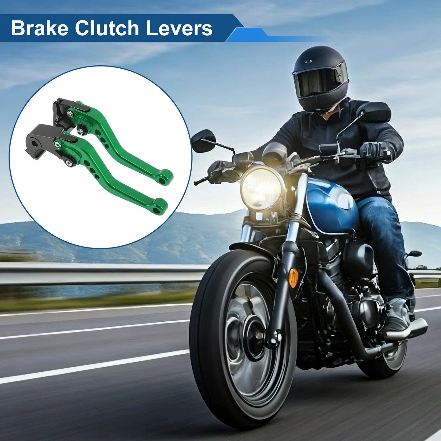 Short Brake Clutch Levers for Kawasaki Z1000SX/Ninja 1000 (2011–2016) Green