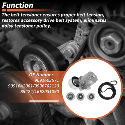 Set of 1 Drive Belt Tensioner Kit for Toyota Tacoma V6 3.5L (2016–2023) No. 9091602571