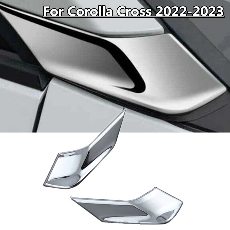 2 x Chrome Window A Pillar Cover Trim Decor for Toyota Corolla Cross (2022–2023)