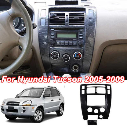Carbon Fiber Center Console Dashboard Panel for Hyundai Tucson (2005–2009)