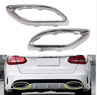 Set of 2 Chrome Bumper Trim for Mercedes-Benz A220 E400 E350 (2018–2022)