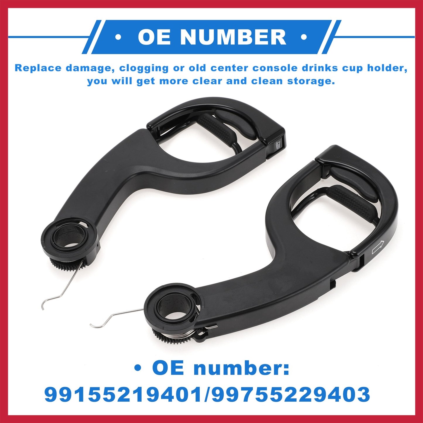 Set of 2 Cup Holders for Porsche Cayman Boxster 911 (2013–2019)
