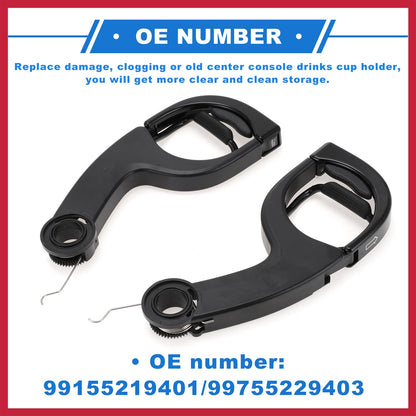 Set of 2 Cup Holders for Porsche Cayman Boxster 911 (2013–2019)