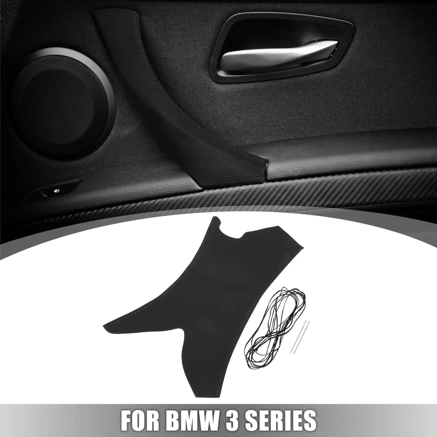 Interior Door Handles Strap Cover Hand Sewing Front Rear Right for BMW 3 Series