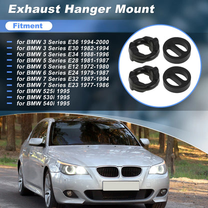 Set of 4 Exhaust Pipe Mount Hangers for BMW 3 5 6 7 Series (18211177708)